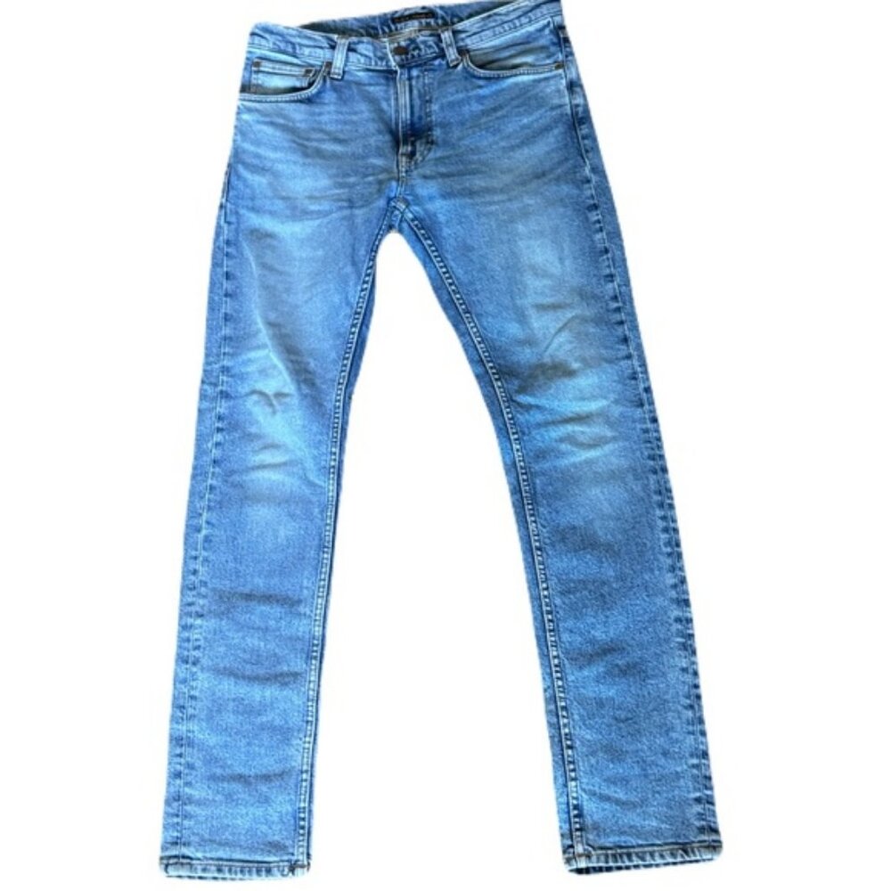 Nudie Jeans 30 x 32 Light Wash Lean Dean Slim Tapered